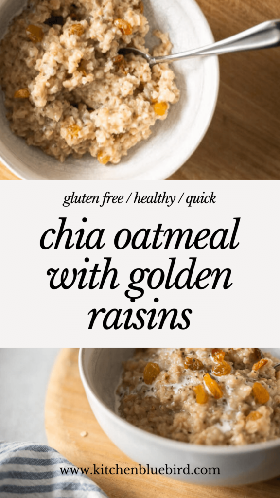 creamy brown sugar oatmeal with chia seeds