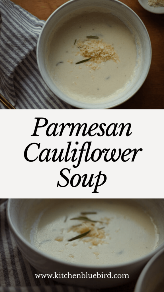 parmesan soup made with cauliflower