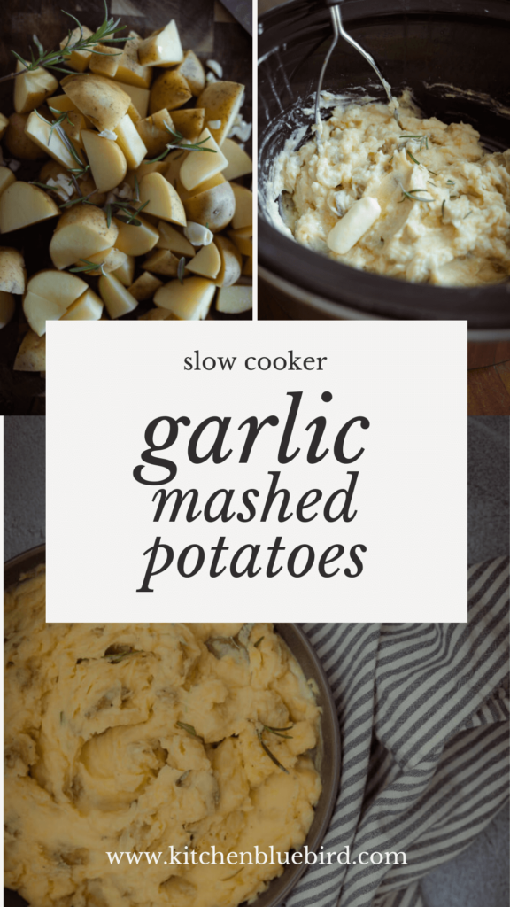 garlic mashed potatoes in the slow cooker