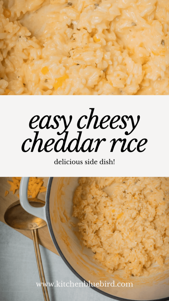 easy cheesy cheddar rice