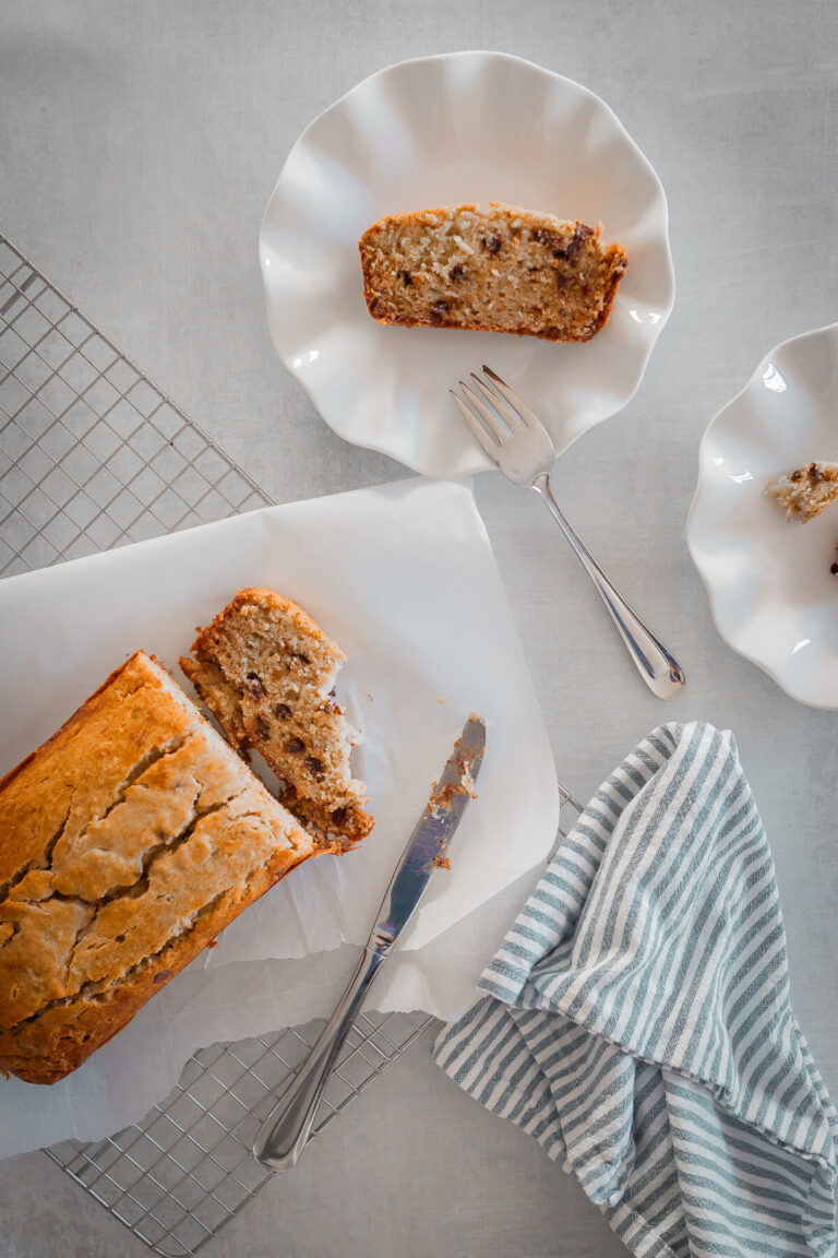 gluten free banana bread slices