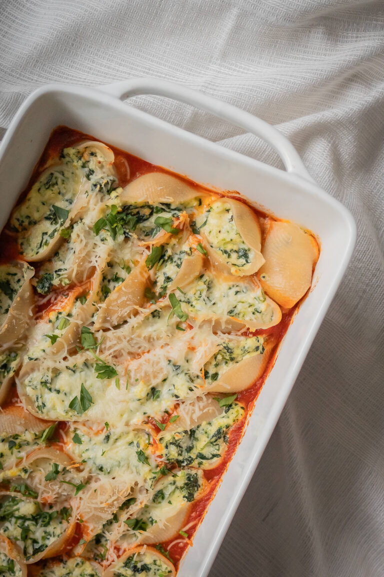 gluten free stuffed shells with spinach