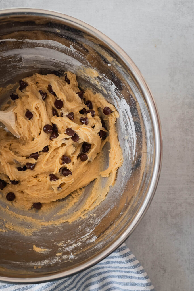 chocolate chip cookie dough made with gluten free flour