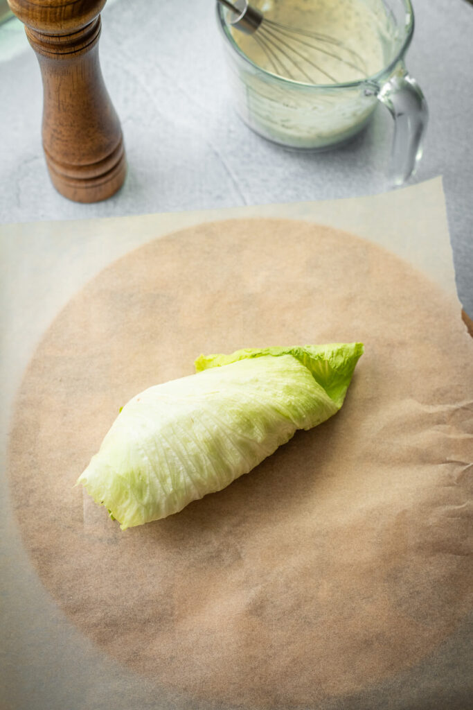 how to wrap lettuce wraps -step by step