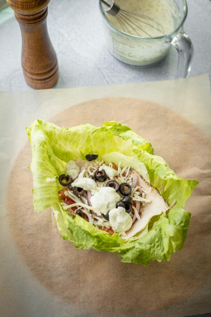 how to wrap lettuce wraps -step by step