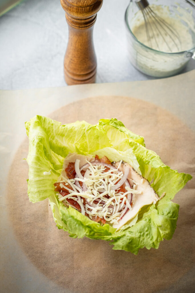 how to wrap lettuce wraps -step by step