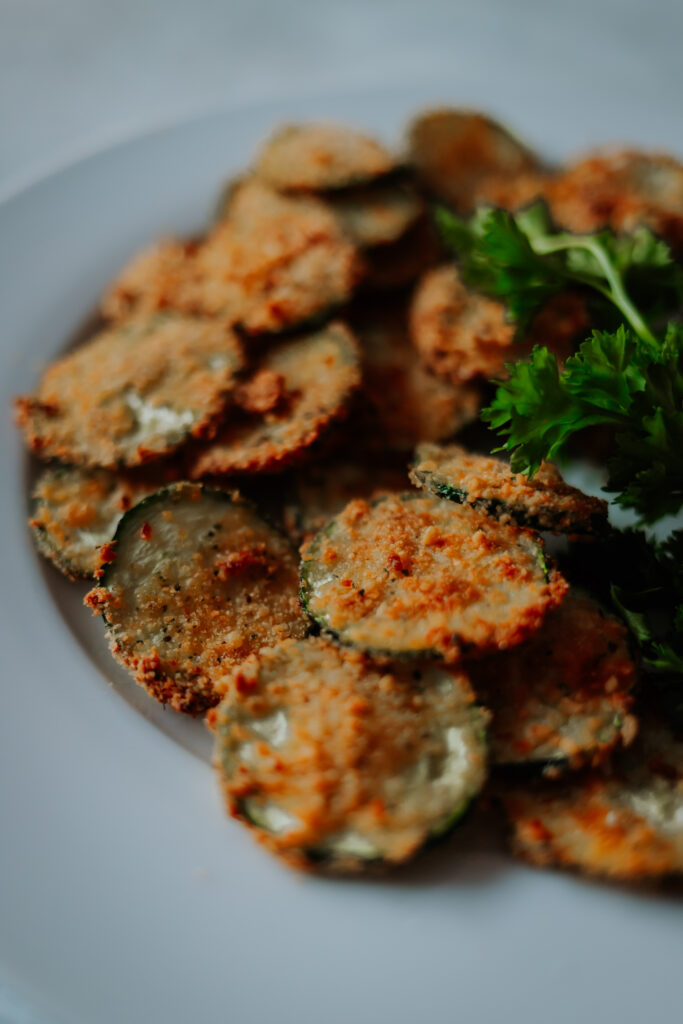 gluten free golden breaded zucchini