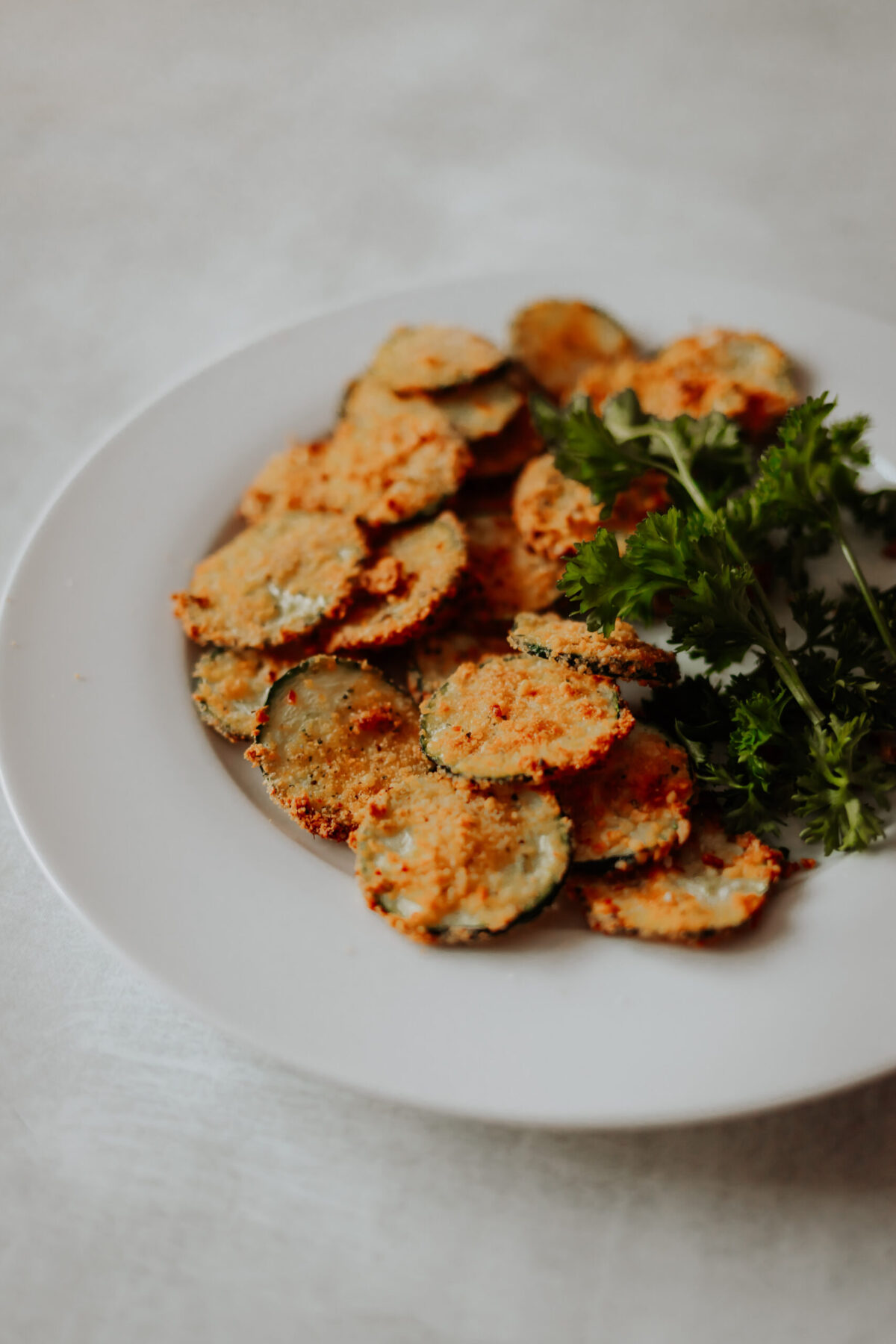 gluten free golden breaded zucchini